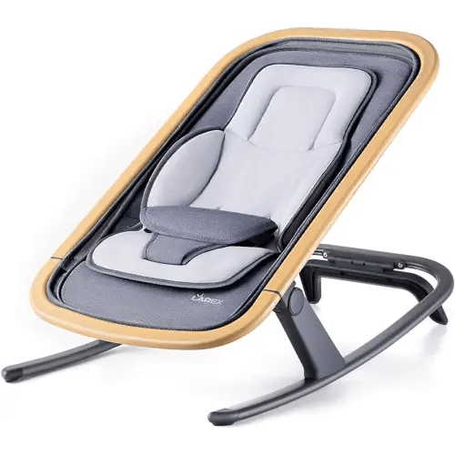 LAREX Baby Bouncer, Portable Bouncer Seat Baby Rocker Chair Infant Bouncy Seat with 3 Point Harness, Infant 2 in 1 Rocker, 0-6 Months up to 20 lbs