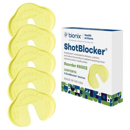 Bionix - ShotBlocker, Eases Discomfort from Immunizations & Injections, Great Alternative to Numbing Creams, Use at Home or On-The-Go, Safe for Kids, Easy-to-Use, Reusable (5 Count)