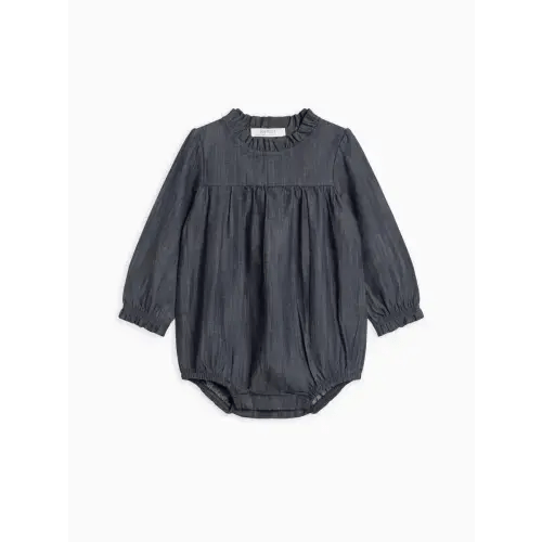 Chantal Chambray Ruffle Romper