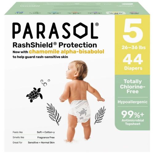 Parasol Chlorine-Free Diapers with RashShield Protection - Size 5 - 44ct