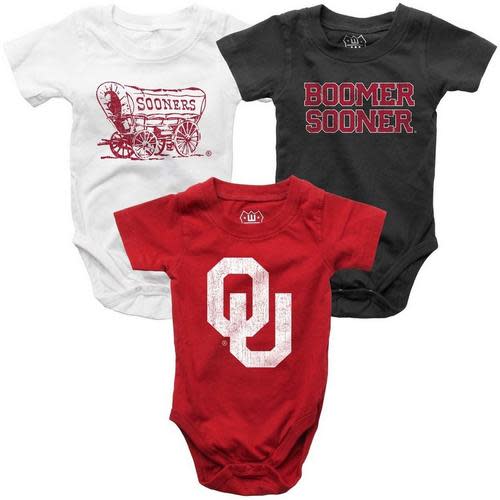 Oklahama Sooners Hooper Onesie | Wes and Willy Baby