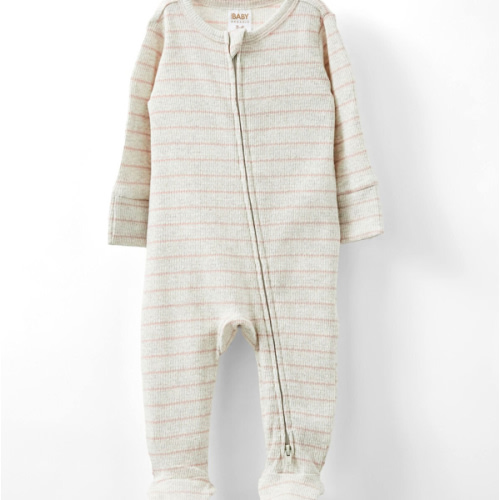 Organic Pointelle Zip All In One Romper