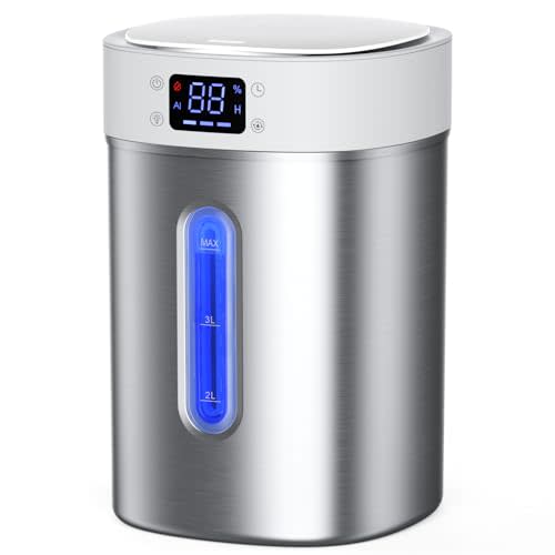 Admettre Humidifiers for Bedroom Large Room Baby, 4L Ultrasonic Cool Mist Humidifier, 304 Stainless Steel humidifiers, Auto Humidity Control, Humidity Display, Night Light, Quiet,Timer,Aromatherapy