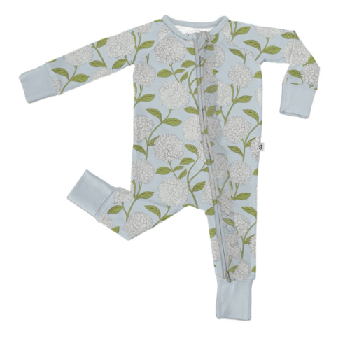 Convertible Zip Pajamas - Hydrangeas – Goosies