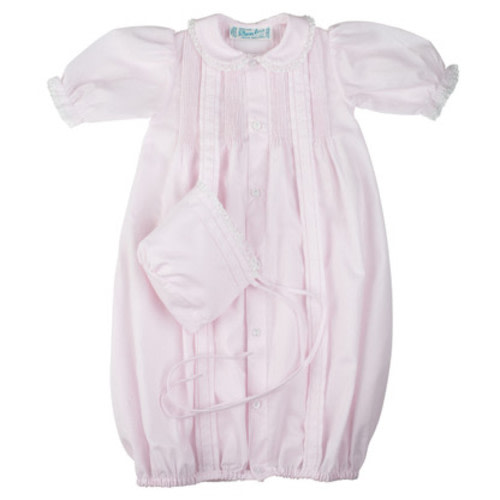 Girls Pintuck & Lace Take Me Home Gown and Hat | Feltman Brothers