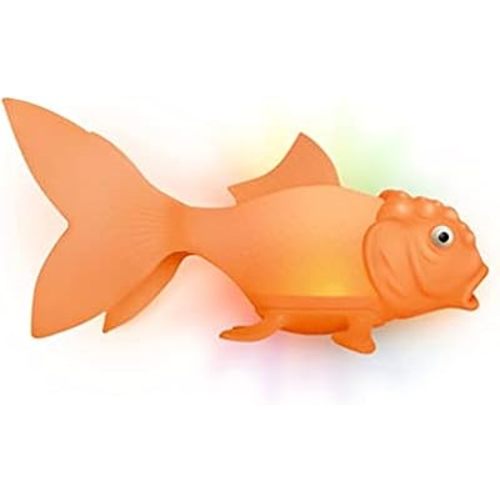 Genuine Fred Koi Toy Light Up Bath Goldfish, Floating Water Toy for Kids, Glows on Contact with Water, Fun and Safe Bath Time Toy, Orange
