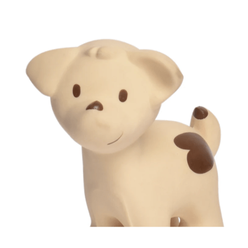 Puppy Organic Natural Rubber Rattle, Teether & Bath Toy