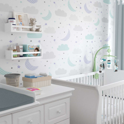 Isabelle & Max™ Muhlfeld Isabelle & Max 24.02" H x 15.8" W Solid Wood Pine Kids Floating Shelf & Reviews | Wayfair