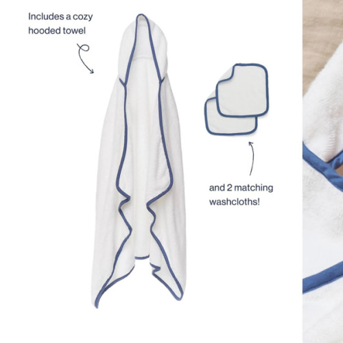 100% Organic Hooded Towel + Washcloth 2-Pack