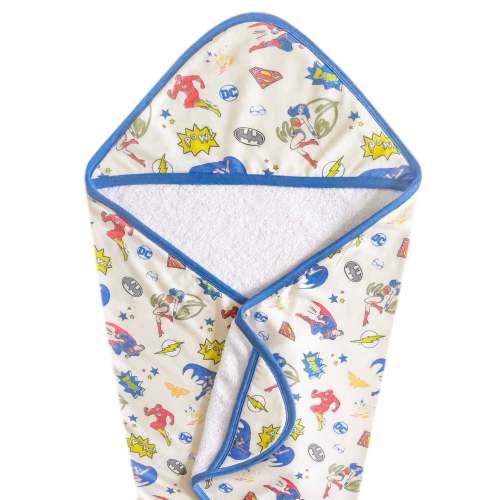Premium Baby Knit Hooded Towel - Justice League