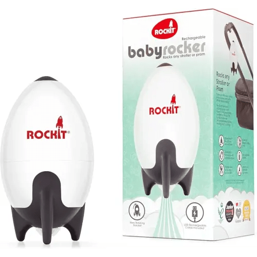 Rockit Rocker Rechargeable - Baby Sleep Aid Gently Rocks Any Stroller or Buggy, Adjustable Speed with 60 Minute Timer - Fits All Pushchairs & Prams to Create a Baby Bouncer