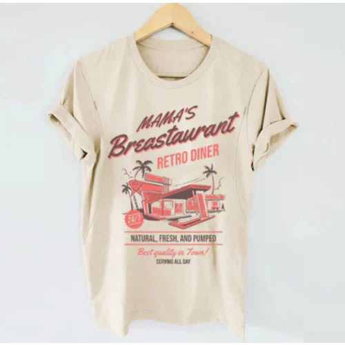 Mama's Breastaurant Breastfeeding Retro T-shirt – Giftifymama