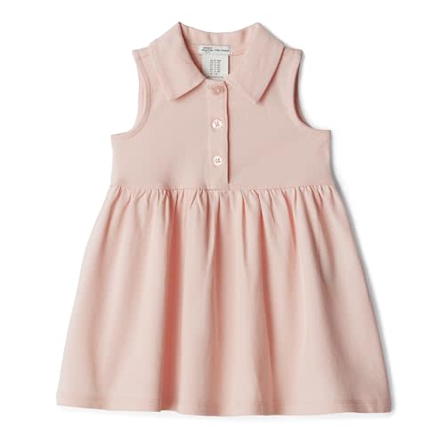 Amazon Essentials x Sofia Grainge Toddlers and Baby Girls' Cotton Pique Sleeveless Dress