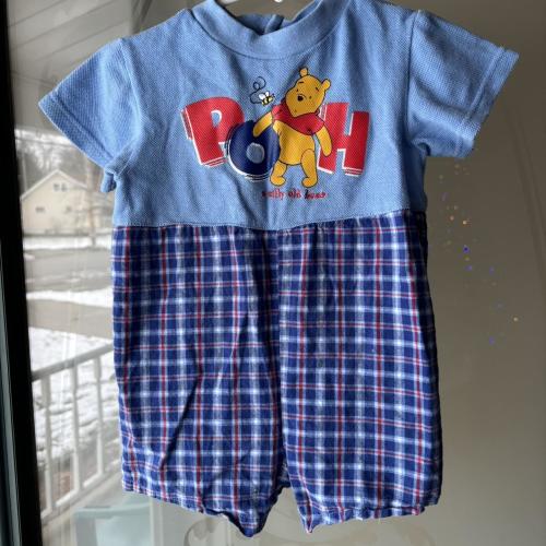 Vintage Blue and red Winnie the Pooh romper 18...