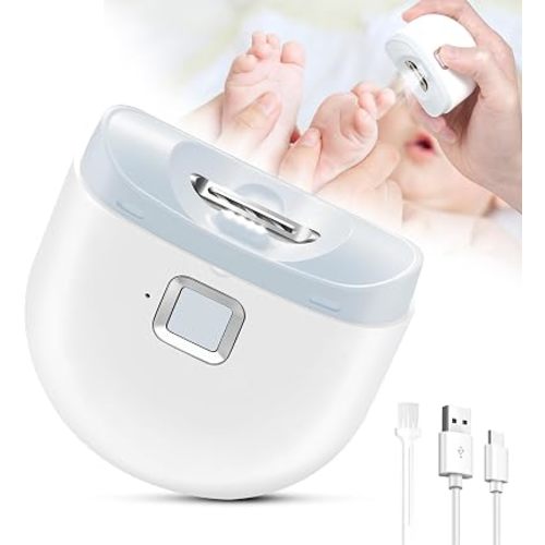 Electric Nail Clipper 3 in 1 Rechargeable Nail Trimmer with Light