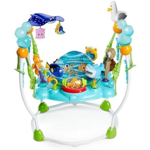 Bright Starts Disney Baby Finding Nemo Sea of Activities Baby Activity Center Jumper with Interactive Toys, Lights, Songs & Sounds, 6-12 Months (Blue)