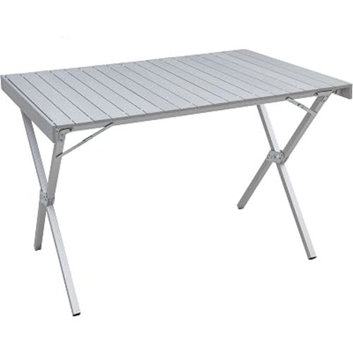 ALPS Mountaineering Folding Camping Table with Smooth Easy-to-Clean Roll Top and Sturdy and Lightweight Aluminum X Frame, Shoulder Carry Bag, 3 Sizes
