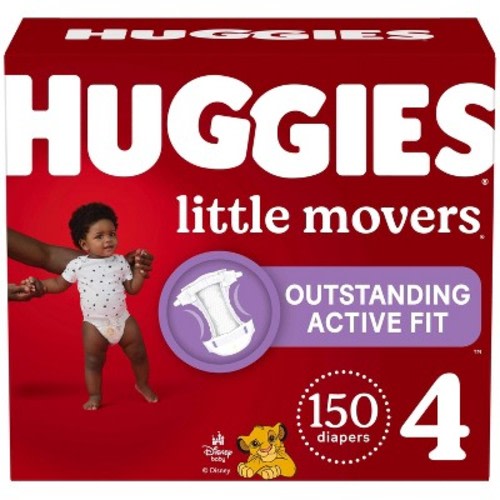 Huggies Little Movers Active Fit Diapers  - Size 4 - 150ct