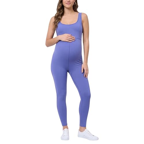 Motherhood Maternity Women's Active Bodysuit Unitard Pregnancy Jumpsuit