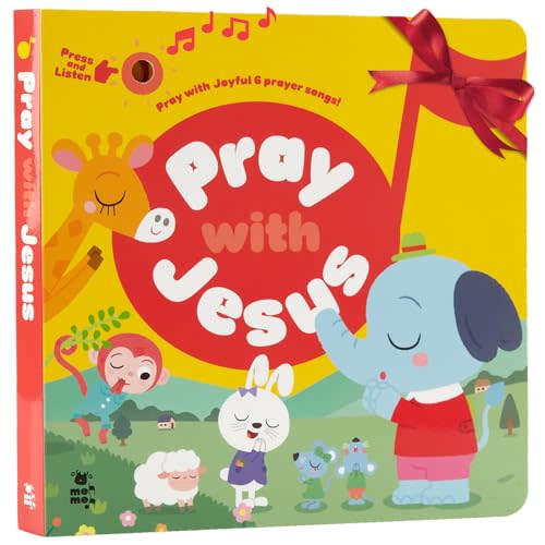 Pray with Jesus Six Christian Prayer Songs, Bible Songs Book for Toddlers, Christian Interactive Bible Storeis Book Ages 2-5, Christian Gift for Batpism, Christening, Birthday for Boy and Girl