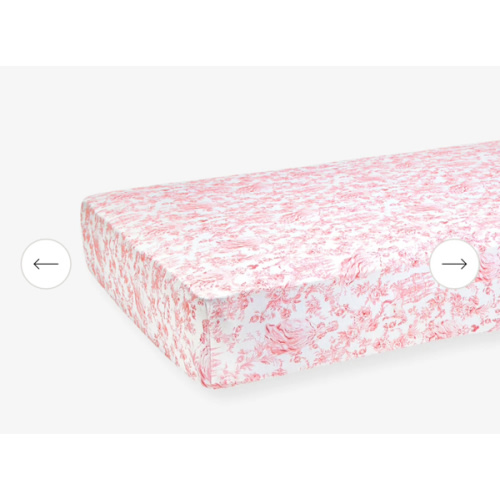 Floral White Baby Crib Sheet | Antoinette