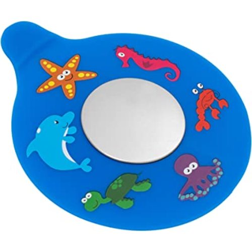 Bathtub Drain Stopper, Silicone Tub Stopper Plug, Universal Bath Drain Cover, Kids Tots Babies Gift (Blue Seahorse)