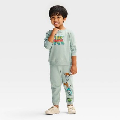 Toddler Boys' 2pc Toy Story Friendship Sweatshirt and Pants Set - Blue 2T