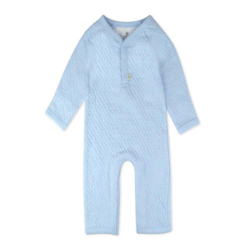 Honest Baby Clothing Baby Boy or Girl Gender Neutral Organic Cotton Center Front Snap Matelasse Coverall, Preemie-24 Months