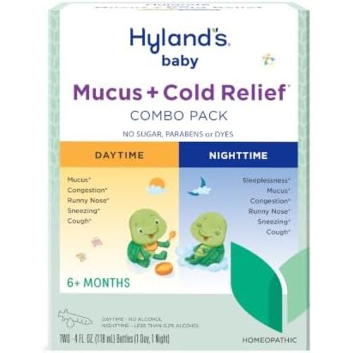 Hyland's Baby Mucus + Cold, Cough & Decongestant Combo Pack (Day/Night) 8oz