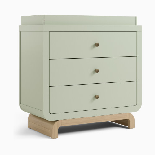 Storkcraft Santorini 3 Drawer Chest with Removable Changing Topper - Sage With Driftwood