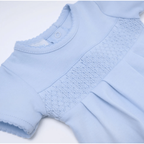 Essentials Smocked Bubble - Blue