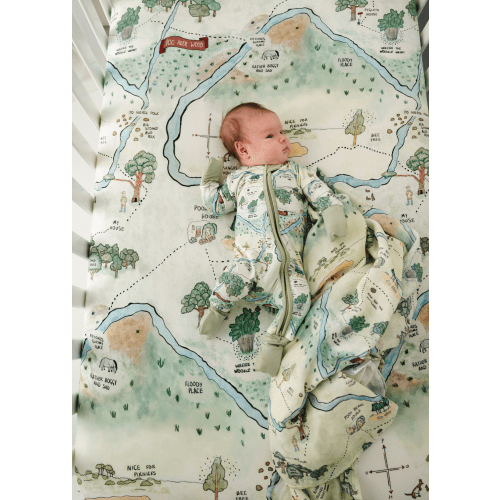 Hundred Acre Woods Bamboo Crib Sheet – Little Crowns & Capes