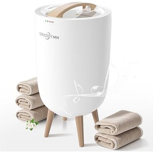 Towel Warmers for Bathroom Rapid Heating - Luxury Towel Warmer Heated Bucket with Bluetooth Speaker, Fits up to 3 Oversized Towels, Blankets, Bathrobe - With Timer, Mood Light – Bathroom Gifts Idea