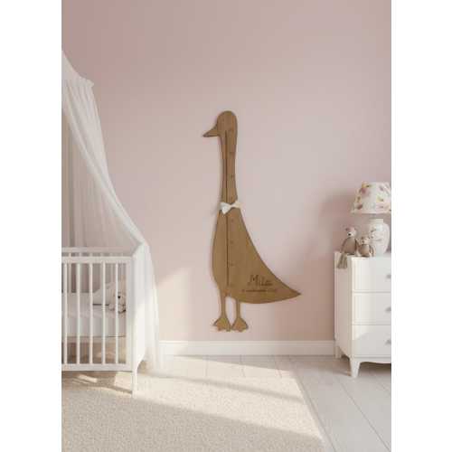 Personalized wooden height chart "Goose"