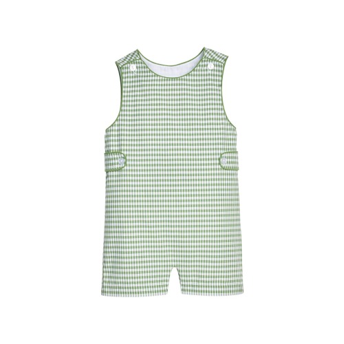 Button Tab John John - Watercress Gingham