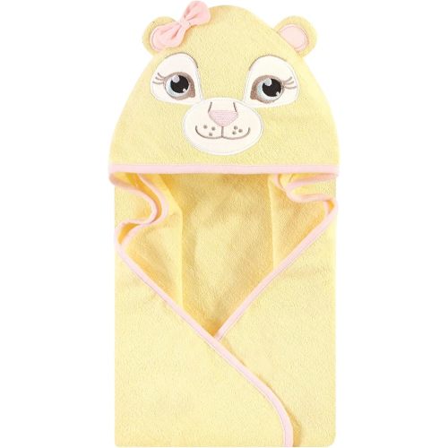 Hudson Baby Unisex Baby Cotton Animal Face Hooded Towel, Lion Girl, One Size