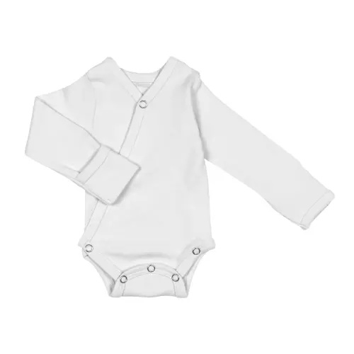 White | Organic Kimono Bodysuit – 3-6m