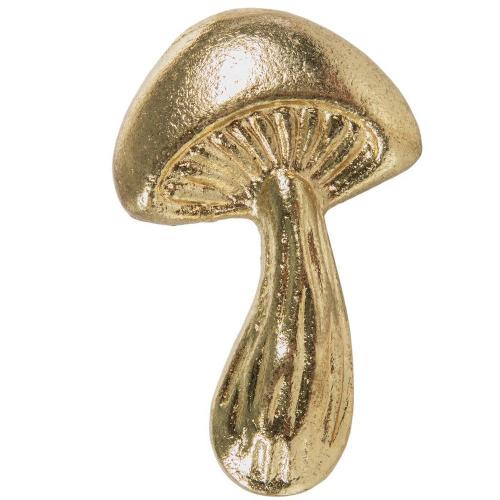 Gold Mushroom Metal Knob