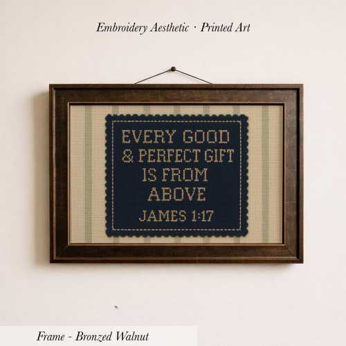 James 1:17 Bible Verse Christian Nursery Wall Art ∙ 1671