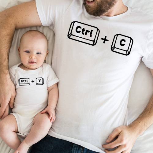 Daddy and Me T-shirt, Programmer Shirt, Coder Shirt, NERD Shirt, Best Dad Ever, Father To Be Shirt, Pregnancy Reveal, Father and Son Shirts