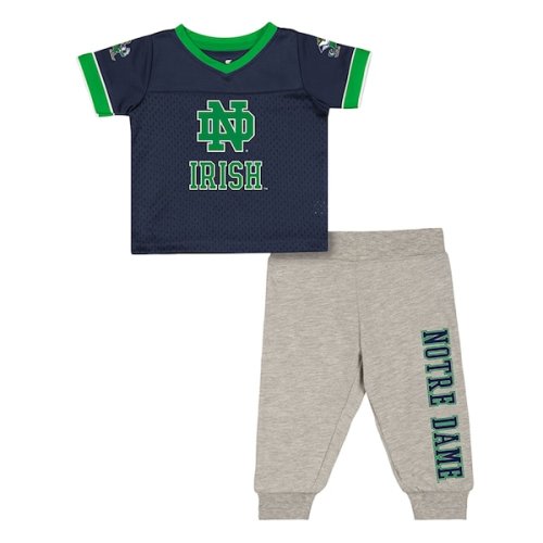 Infant & Newborn Colosseum Notre Dame Fighting Irish Nothing But the Hits Two-Piece Football Set
