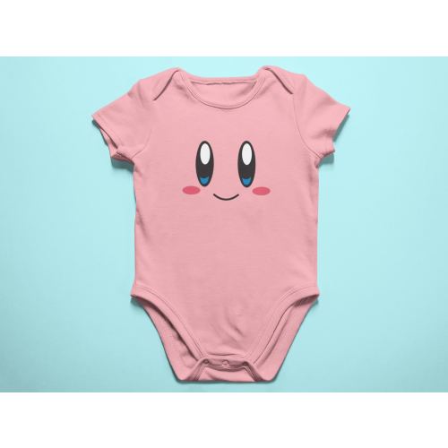 Kirby Face Baby Onesie | Infant Fine Jersey Bodysuit | Classic Retro Gaming T-shirt | Give for her | gift for him | gamer shirt | nes tshirt
