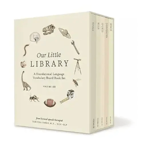 Our Little Library Vol. 3: Dinosaurs, Space, Tools, Bugs, and Sports Board Book Set for Boys & Girls (Tabitha Paige Children's Book Series)