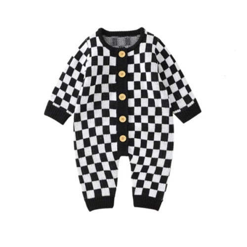 Checkerboard Sweater Onesie – The Ollie Bee