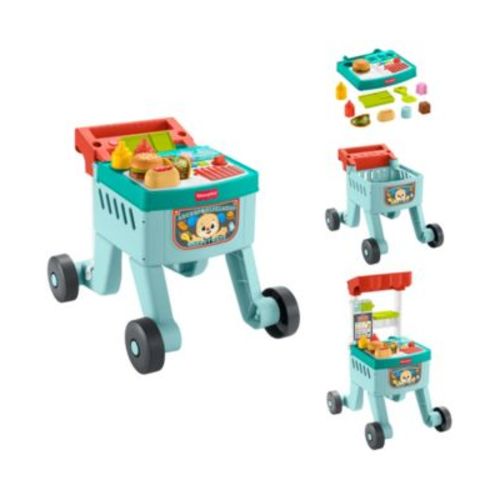 Laugh and Learn 4-in-1 Snack Cart Walker, 14 Play Pieces