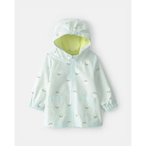 Baby Girl Floral Raincoat - Blue | Carter's