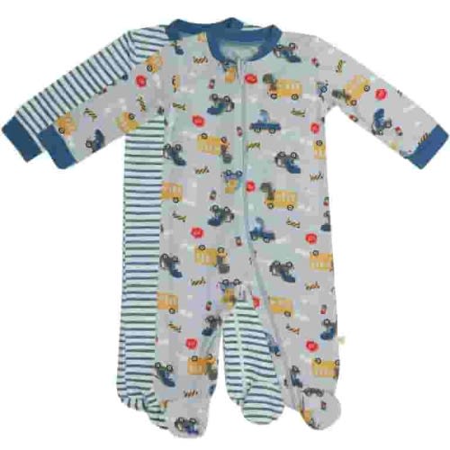 Milkberry Bamboo Pajamas Coverall for Baby Boys Footed Sleep Bodysuit for Infants Size 3-6 Months Dino Jam