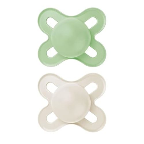 MAM Original Start Matte Baby Pacifiers 0-3 Mths, BPA-Free Skin Soft Silicone Nipple, Developed with Medical Experts Specially for Smaller Newborn Mouths, Easy to Clean, 2 Pk with Sterilizer Case