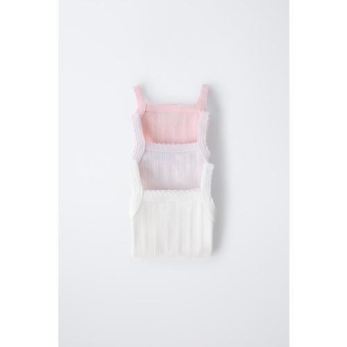 THREE-PACK OF RIB KNIT BODYSUITS WITH CUTOUT DETAIL - Pink | ZARA United States