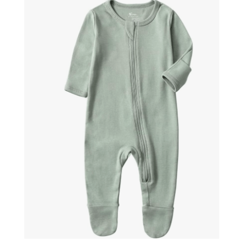 O2 BABY Baby Boys Girls Organic Cotton Zip-Front Sleeper Pajamas, Footed Sleep 'n Play